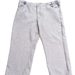 Haband’s Fit-Forever Men’s Gray Flat Front 43” Adjustable Waist Polyester Slacks